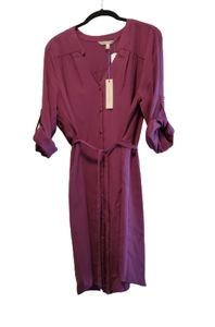 41 Hawthorn Burgundy Cristen Shirt Dress